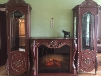 Камінна зона. Масив ясеня з різьбленими елементами, Фурнітура blum