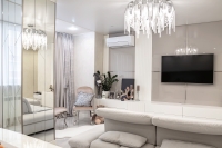 Вітальня Неокласика .МДФ та скло Лакобель . Фурнітура Blum