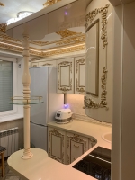 Кухня МДФ з різьбленням глянець Стільниця Кварцит