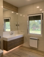 Ванная комната Шкафы для хранения и тумба  с умывальником (искусственный камень Tristoun M)