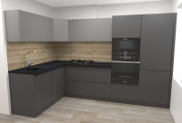 Кухня сіра мінімалізм