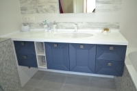 Синяя тумба под умывальник